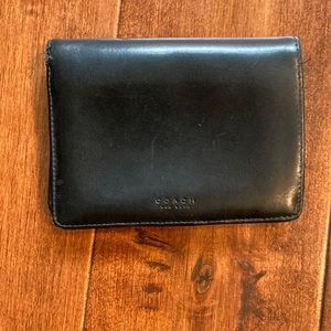 Coach women’s wallet in black leather